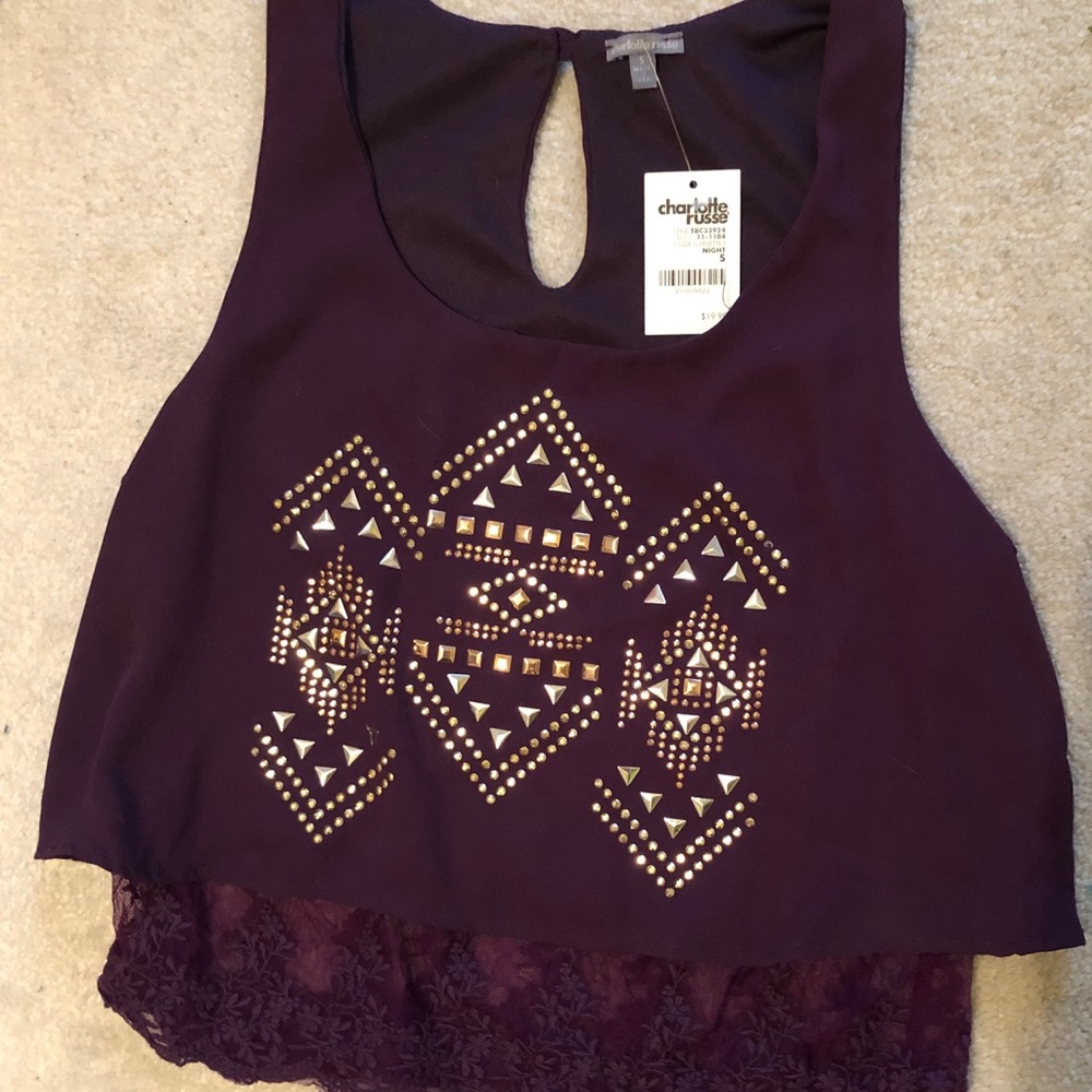 Charlotte Russe cropped shirt